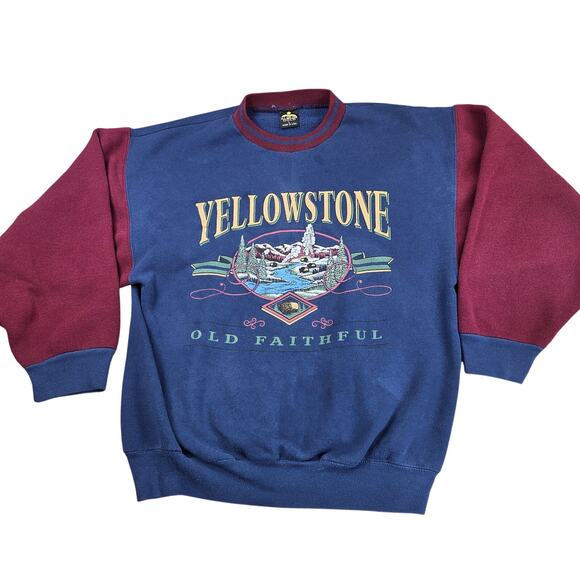H.L. Miller Gold Other - Vintage H.L. Miller Gold Yellowstone Old Faithful Crewneck USA Large 90s